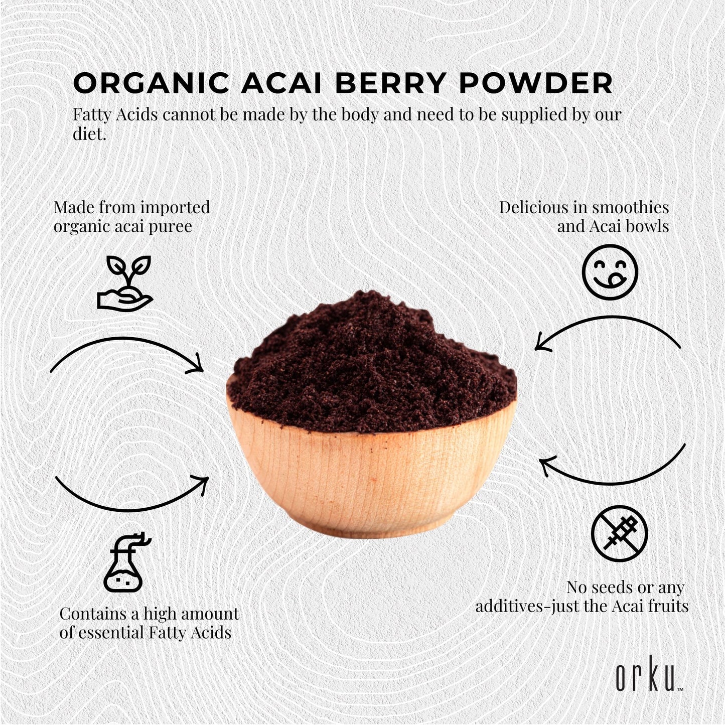 100g Acai Powder 100% Organic - Superfood Amazon Berries