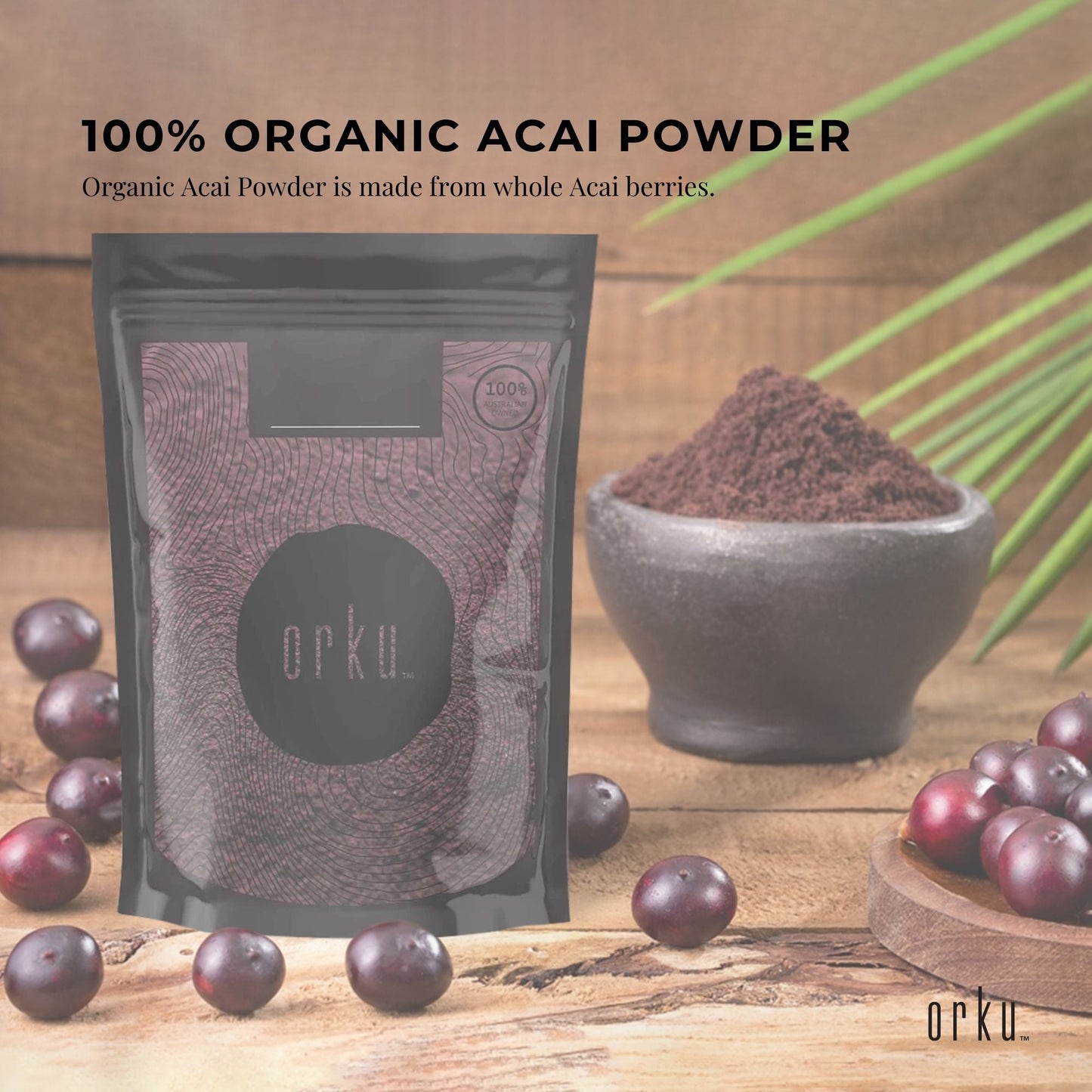 1Kg Acai Powder 100% Organic - Superfood Amazon Berries