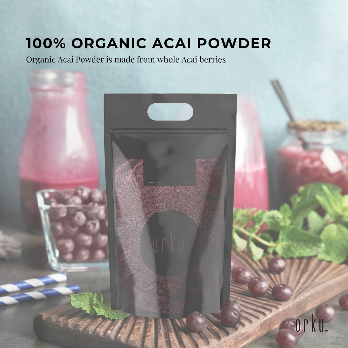 5kg Acai Powder Bag 100% Organic - Superfood Amazon Berries