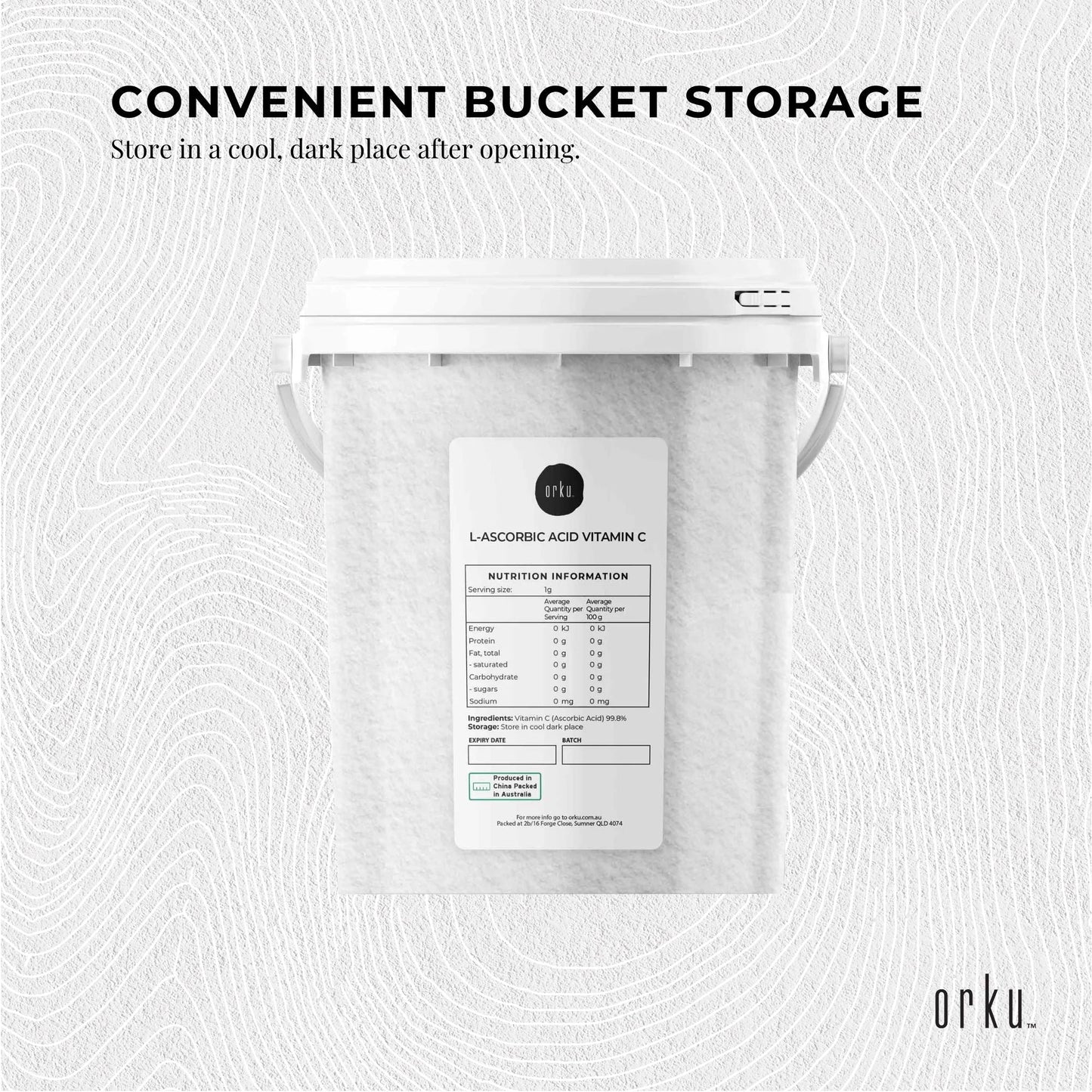 1.3Kg Vitamin C Powder Tub L-Ascorbic Acid Pure Pharmaceutical Grade Supplement