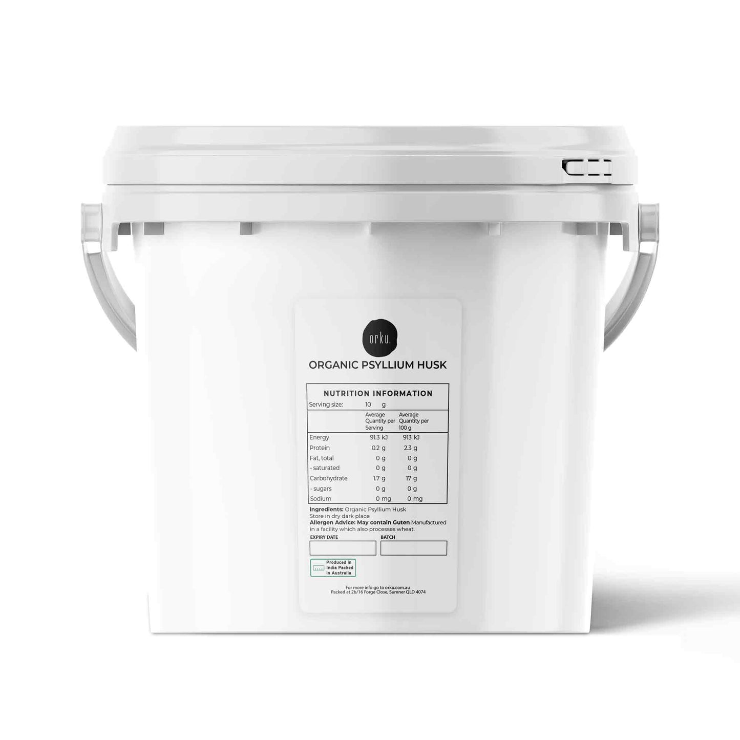 2Kg Organic Psyllium Husk Tub - Isabgol Ispaghula Natural Fibre Supplement