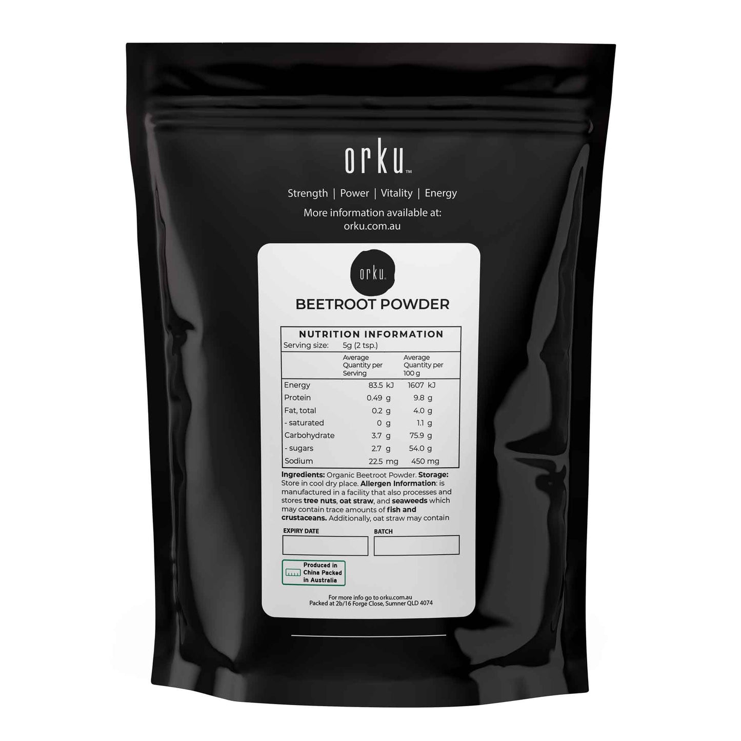 400g Organic Beetroot Powder Superfood Beet Root Supplement Beta Vulgaris