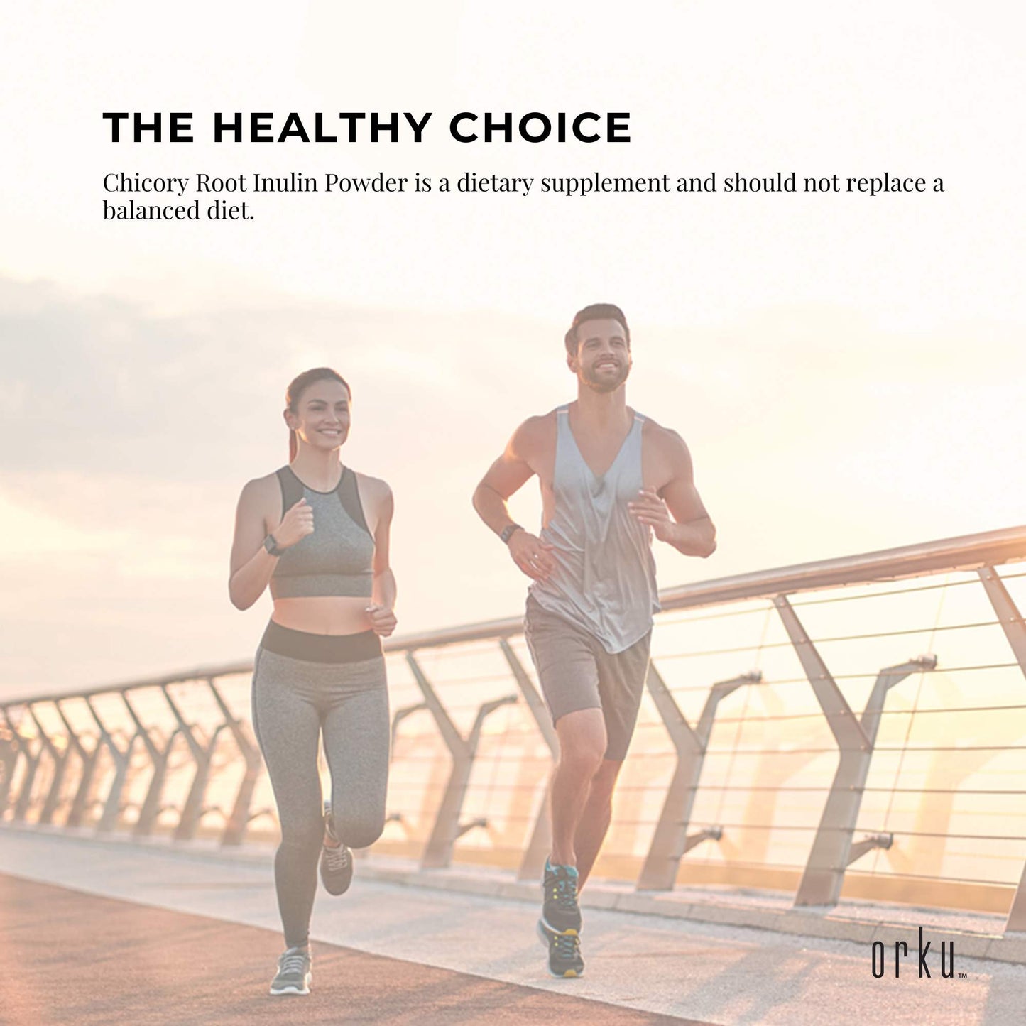 Orku 1Kg Chicory Root Inulin Powder - Natural Prebiotic Unflavoured Supplement