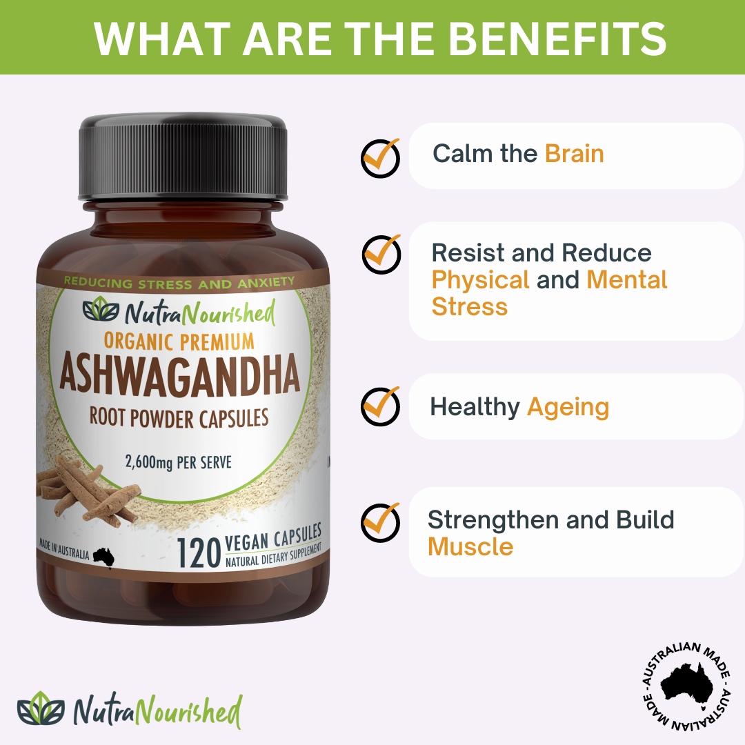 Organic Ashwagandha Capsules (vegan)- Withania Somnifera
