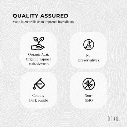 100g Acai Powder 100% Organic - Superfood Amazon Berries