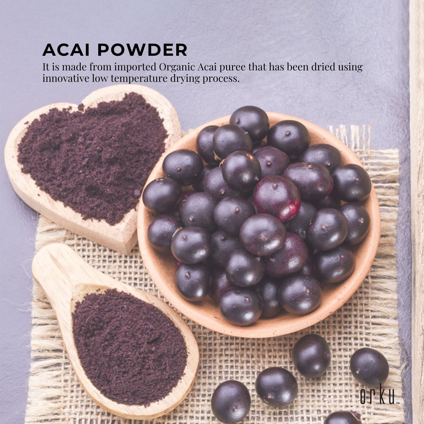 1Kg Acai Powder 100% Organic - Superfood Amazon Berries