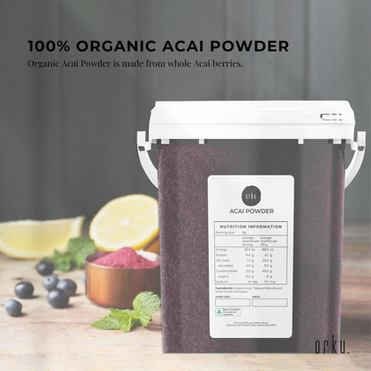 700g Acai Powder Bucket 100% Organic - Superfood Amazon Berries