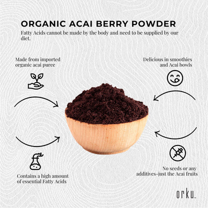 700g Acai Powder Bucket 100% Organic - Superfood Amazon Berries