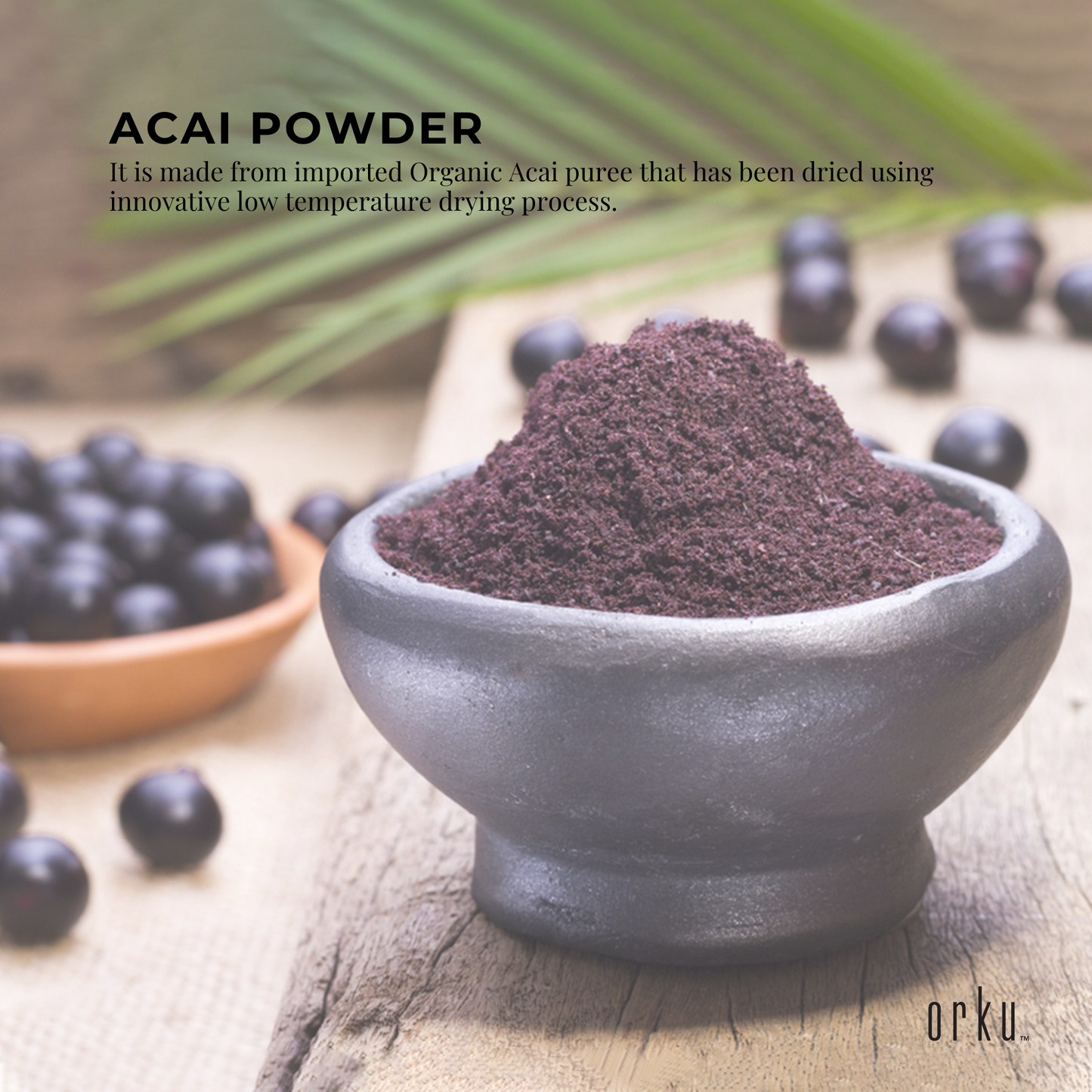 2.5kg Acai Powder Bucket 100% Organic - Superfood Amazon Berries