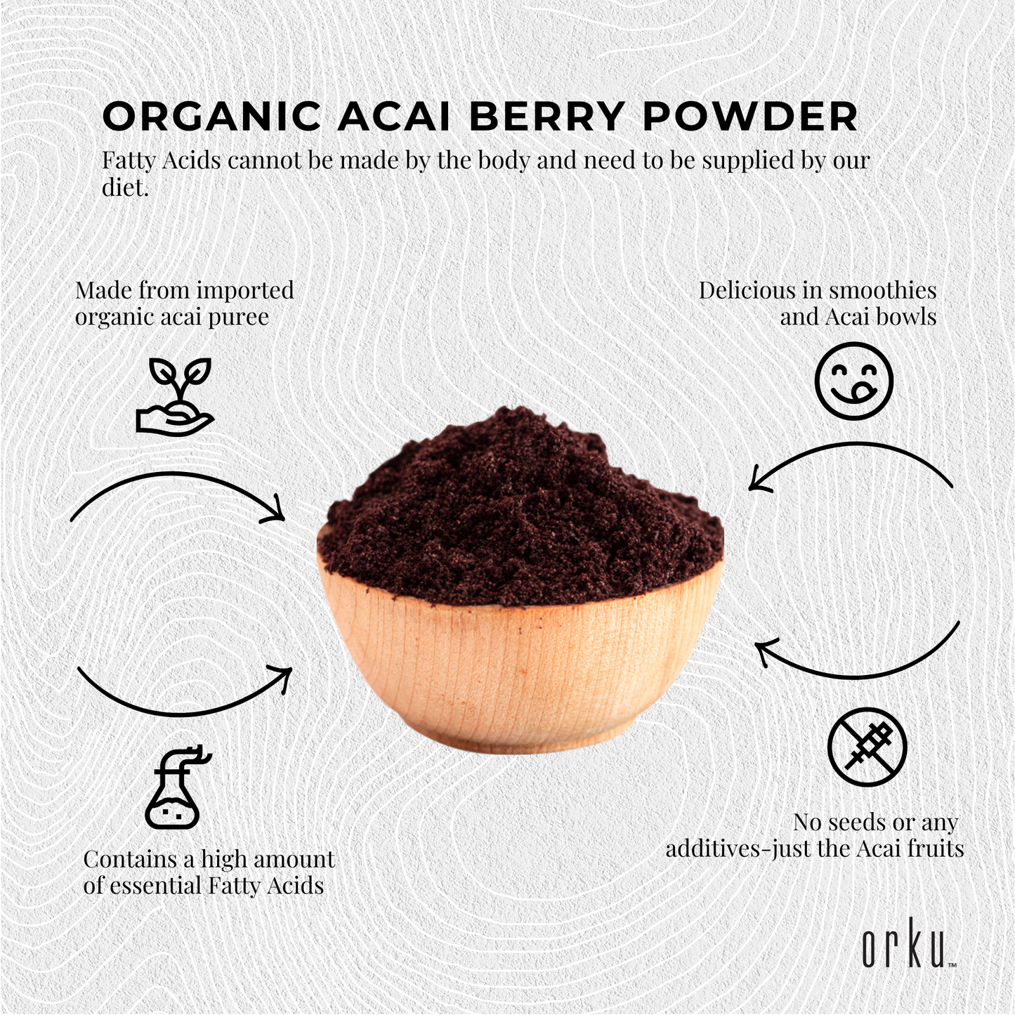 2.5kg Acai Powder Bucket 100% Organic - Superfood Amazon Berries
