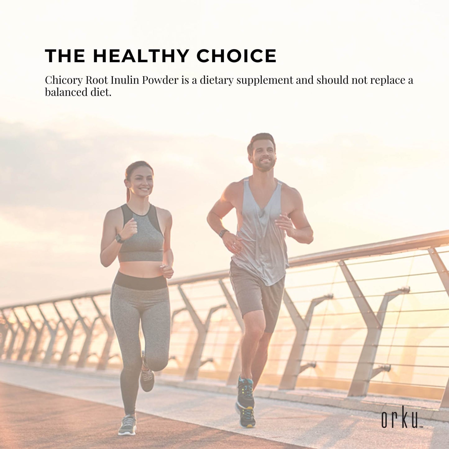 Orku 400g Chicory Root Inulin Powder - Natural Prebiotic Unflavoured Supplement