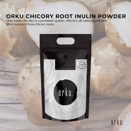 Orku 10Kg Chicory Root Inulin Powder - Natural Prebiotic Unflavoured Supplement