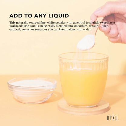 Orku 800g Chicory Root Inulin Powder Bucket - Prebiotic Unflavoured Supplement