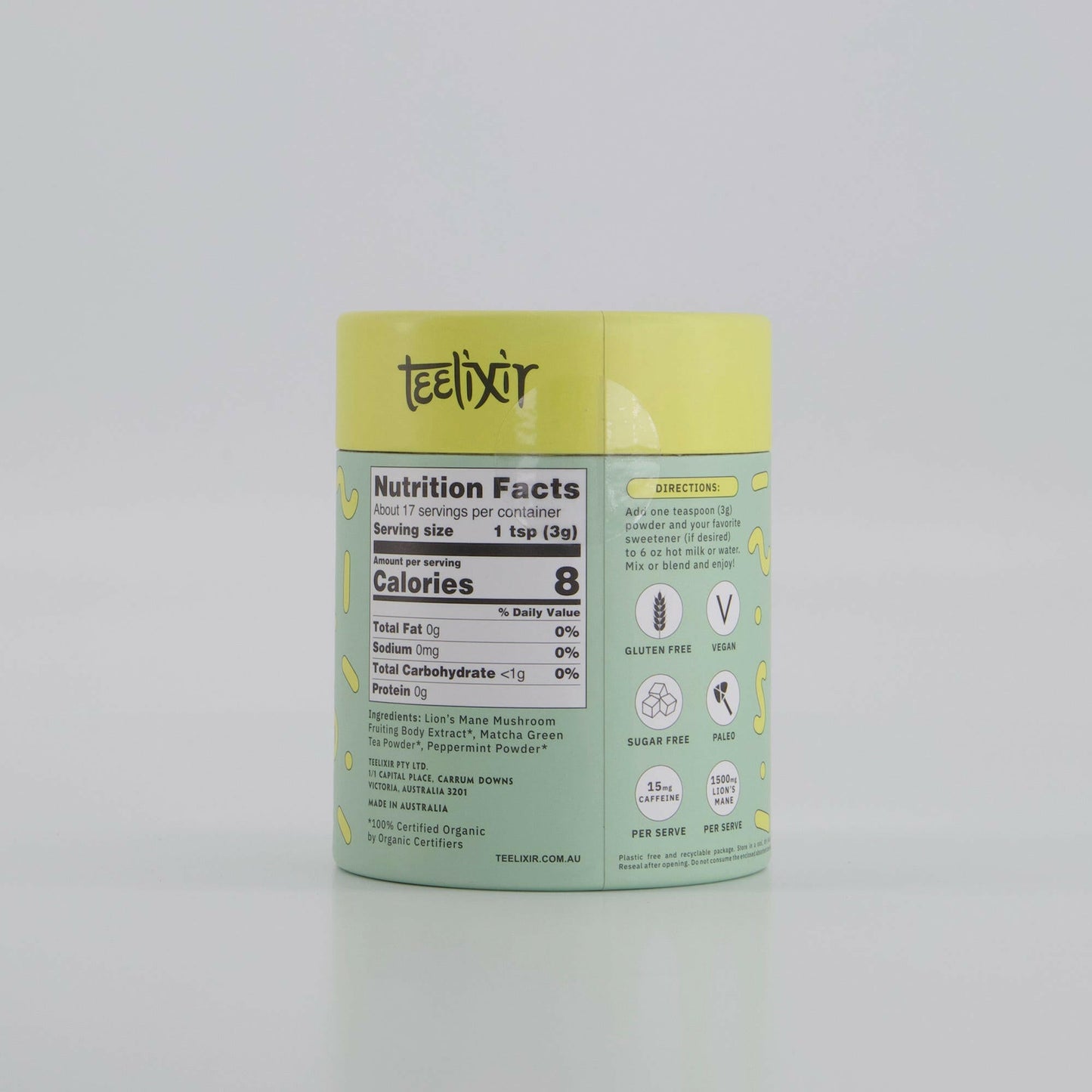 Teelixir Organic Mushroom Matcha Latte 500g